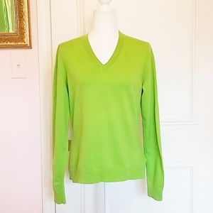 LILLY PUITZER lime green sweater